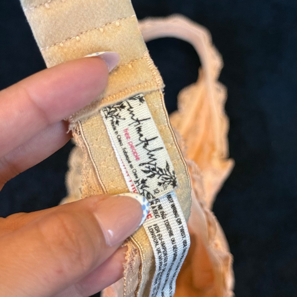 Free People Intimately Lace Halter Bralette Bundle 3 Pack‎ Blue Cream Orange XS - Picture 4 of 11